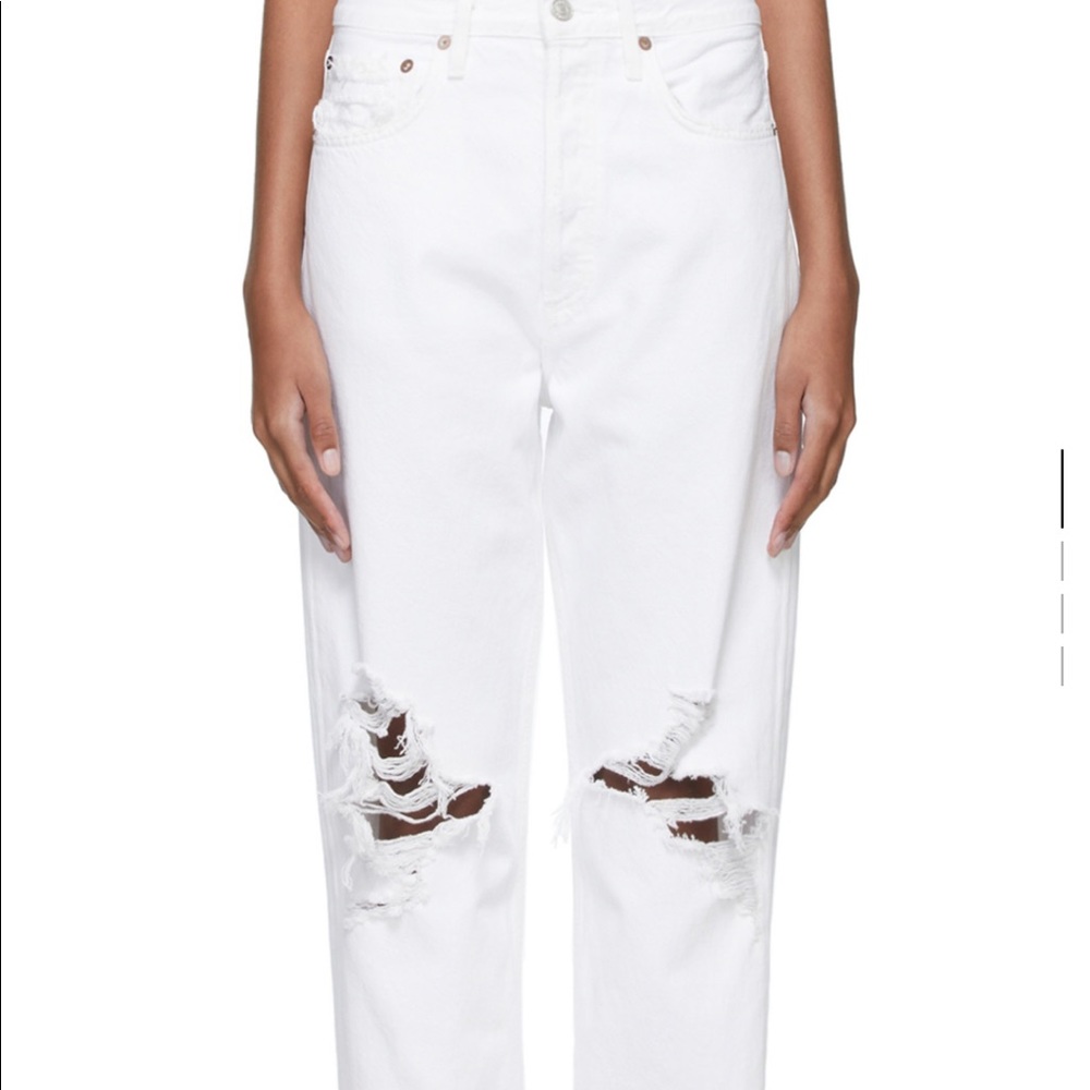 Agolde 90s Mid Rise Loose White Jean